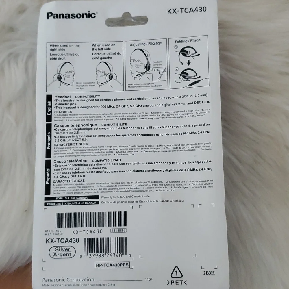 New Panasonic flexible microphone headset